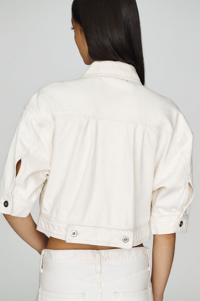 Pilcro Cotton Denim Crop Trucker Jacket #3