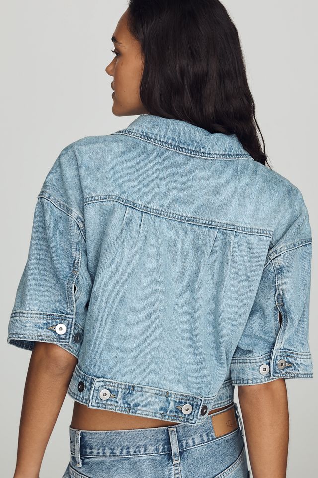 Pilcro Cotton Crop Trucker Jacket #1