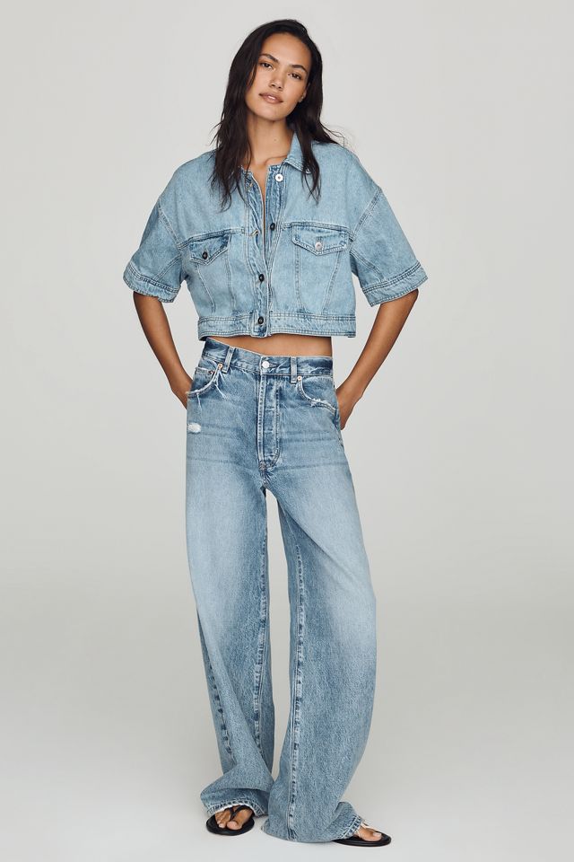 Pilcro Cotton Crop Trucker Jacket #2