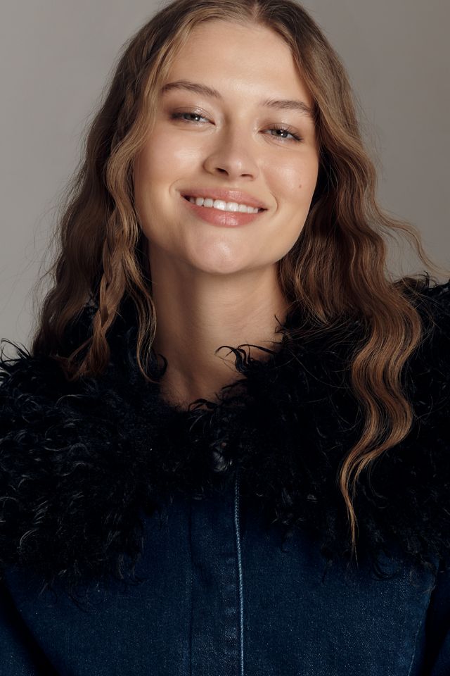 TT Studios Kimmy Faux Fur Trim Crop Jacket #2