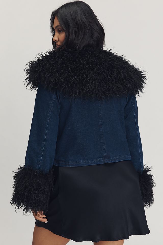 TT Studios Kimmy Faux Fur Trim Crop Jacket #6