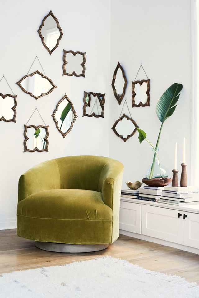 Velvet Amoret Swivel Chair #3