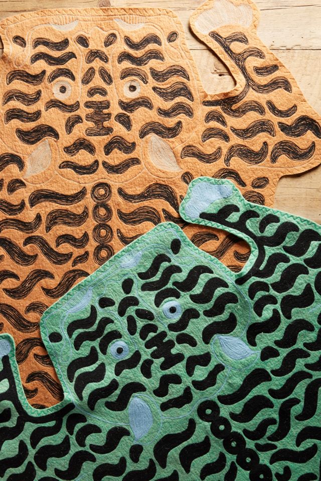 Embroidered Tiger Rug #3