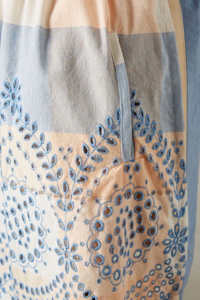 Eyelet Gingham Apron #1