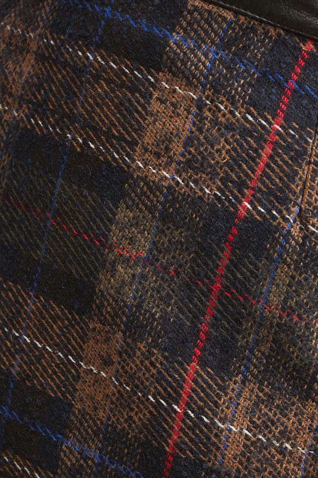 Leather + Plaid Mini Skirt #3