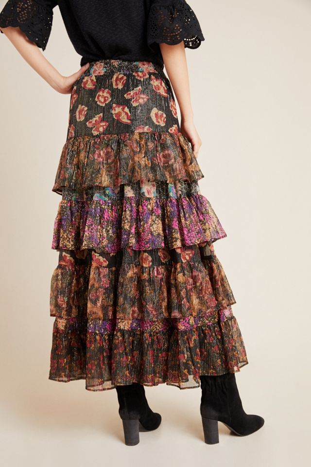 Greta Tiered Maxi Skirt #1