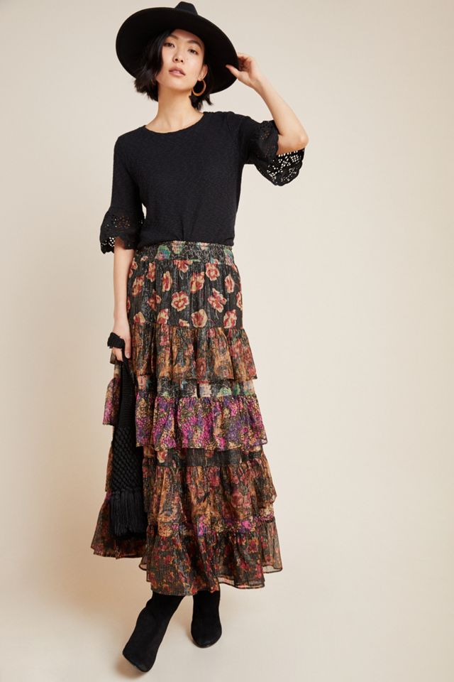 Greta Tiered Maxi Skirt #2