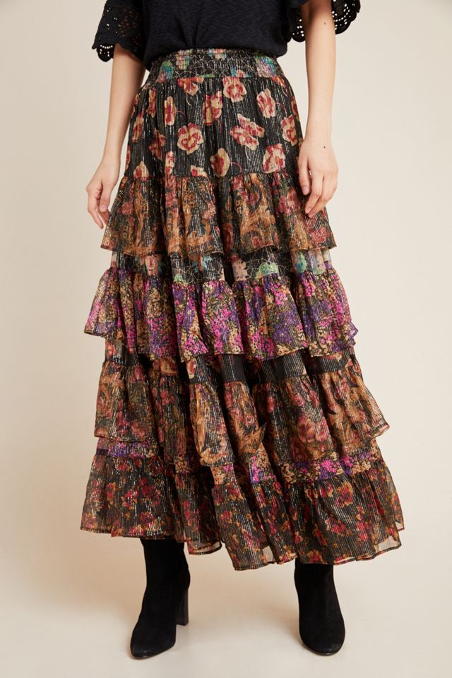Greta Tiered Maxi Skirt #4