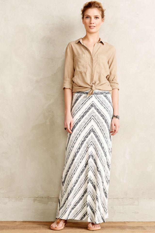 Sketched Stripe Maxi Skirt #2