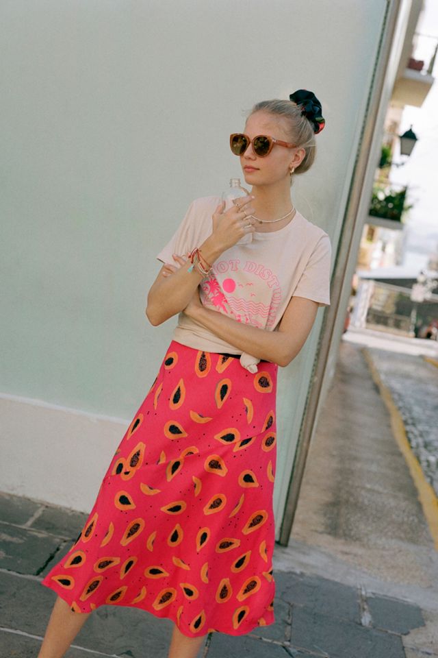 Corey Lynn Calter Abstract Bias Midi Skirt #4
