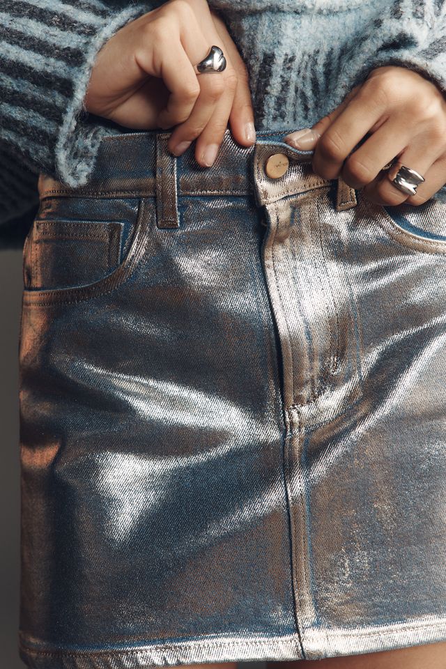 Joe's Jeans Tessa Disco Foil Mini Skirt #1