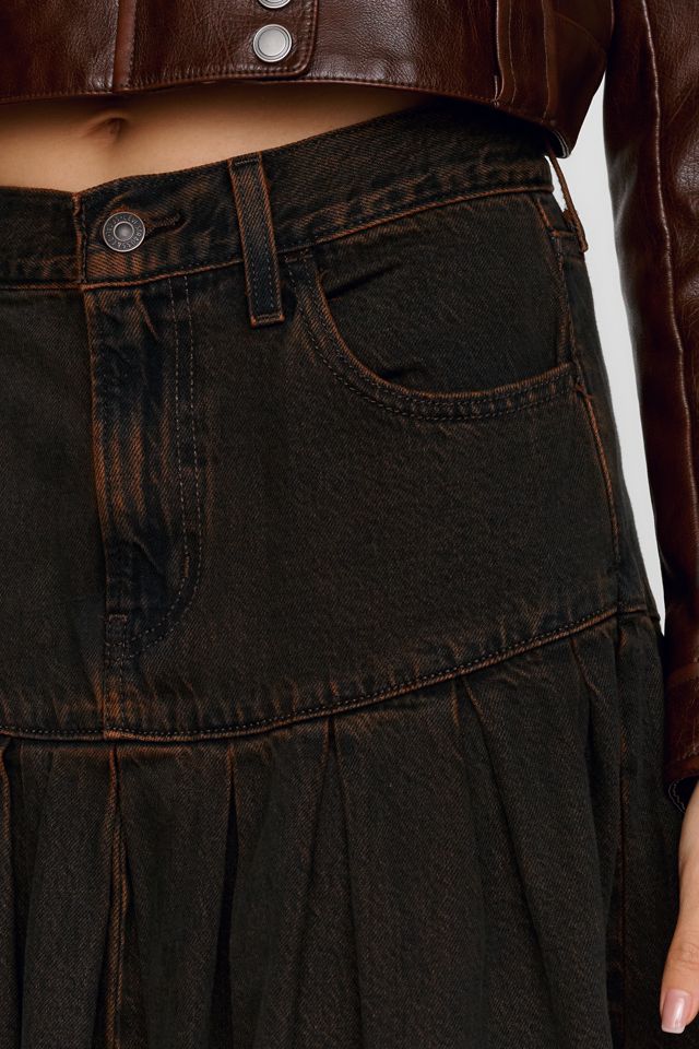 Levi's 100% Cotton Pleated Midi Skirt #2