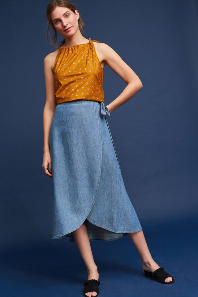 Level 99 Chambray Wrap Skirt #1