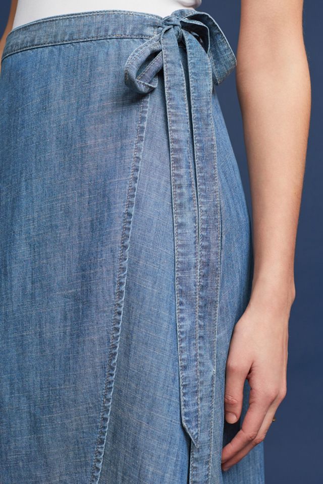Level 99 Chambray Wrap Skirt #3