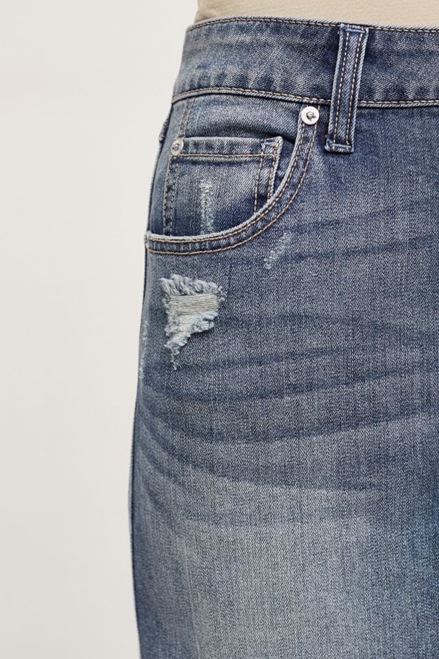 Level 99 Distressed Denim Skirt #3