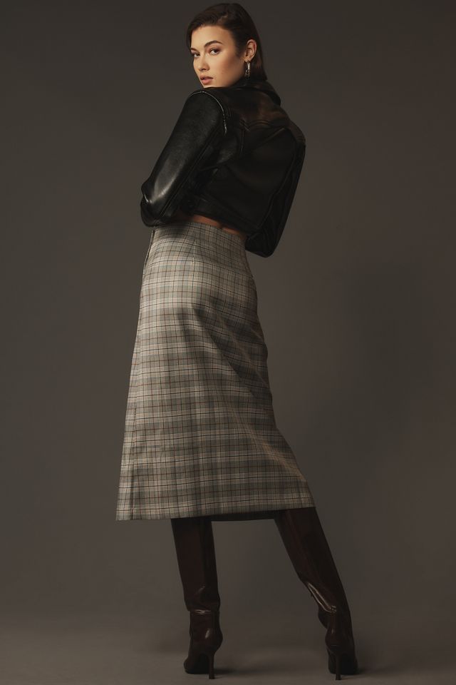 Porridge Button-Side Midi Skirt #2