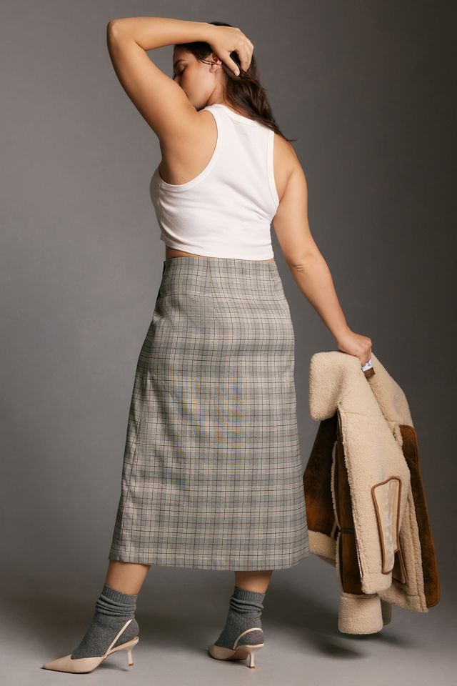 Porridge Button-Side Midi Skirt #6