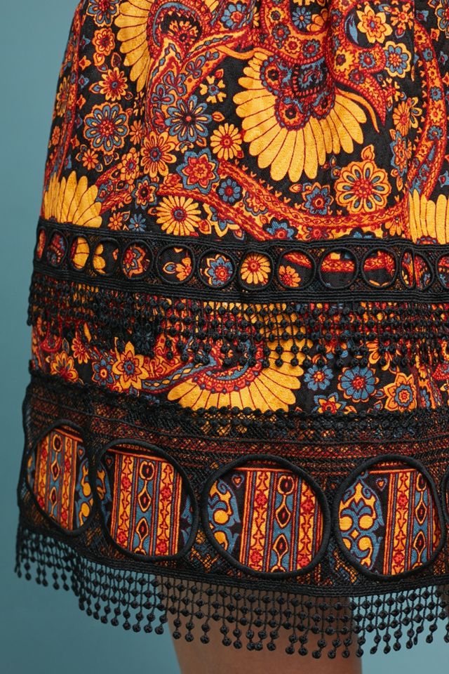 Anna Sui Lace-Trimmed Mini Skirt | Anthropologie