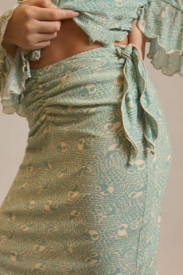 Anna Sui Floating Tulips Ruched Skirt #2