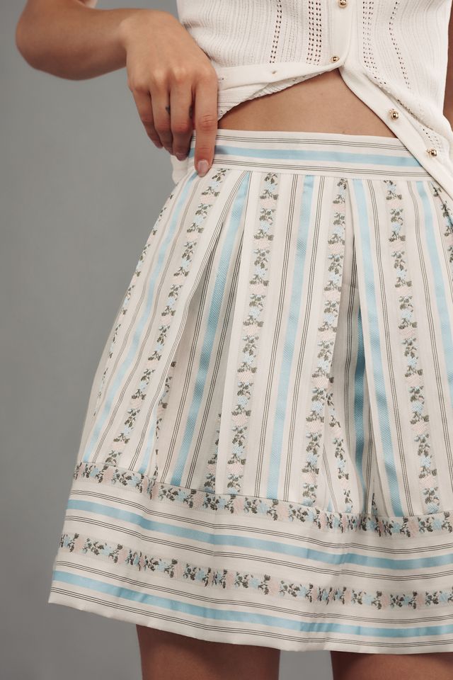 Anna Sui Roses Pleated Mini Skirt #1