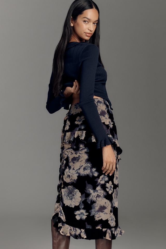 Anna Sui Printed Ruffle Midi Skirt #2
