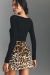 Maeve Faux-Leather Mini Skirt