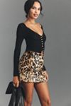 Maeve Faux-Leather Mini Skirt