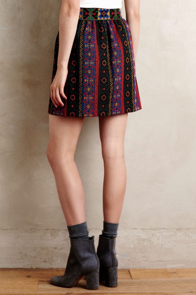 Embroidered Raga Mini Skirt #1