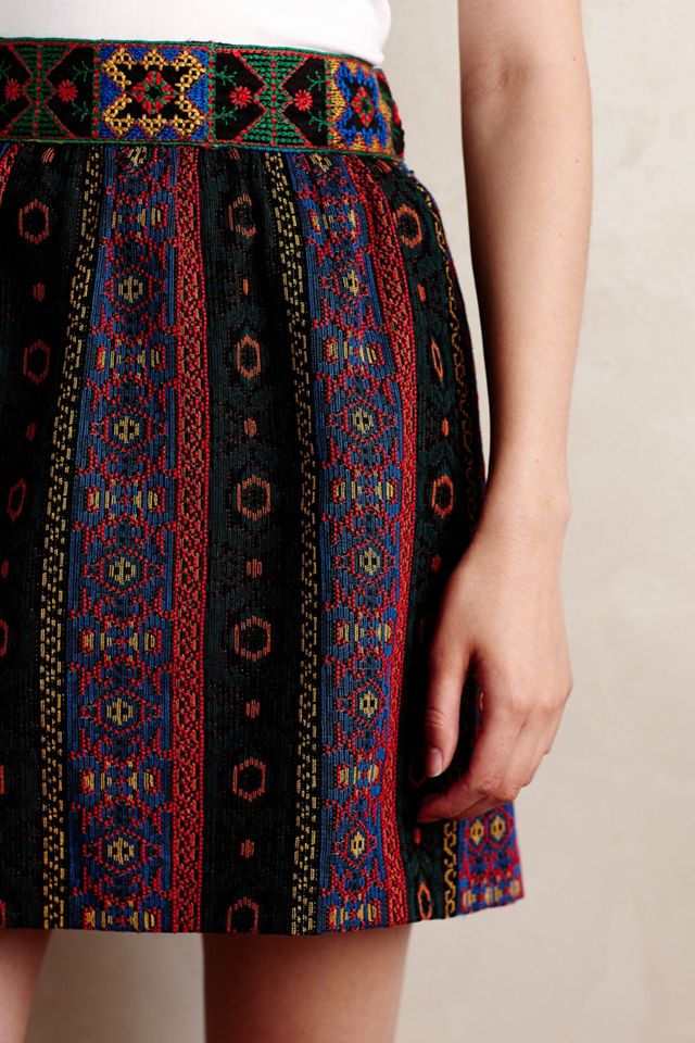 Embroidered Raga Mini Skirt #3