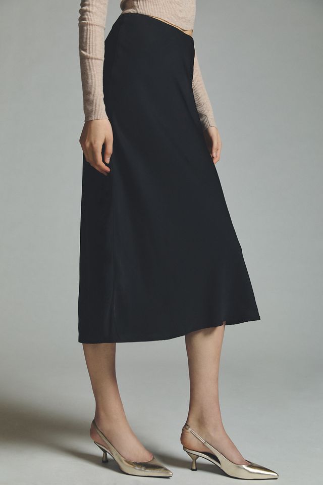 Velvet by Graham & Spencer Slim Satin Skirt #2