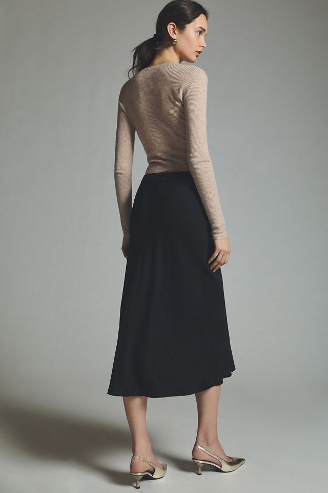 Velvet by Graham & Spencer Slim Satin Skirt #4