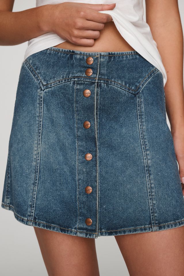 Wrangler Paneled Denim Mini Skirt #2