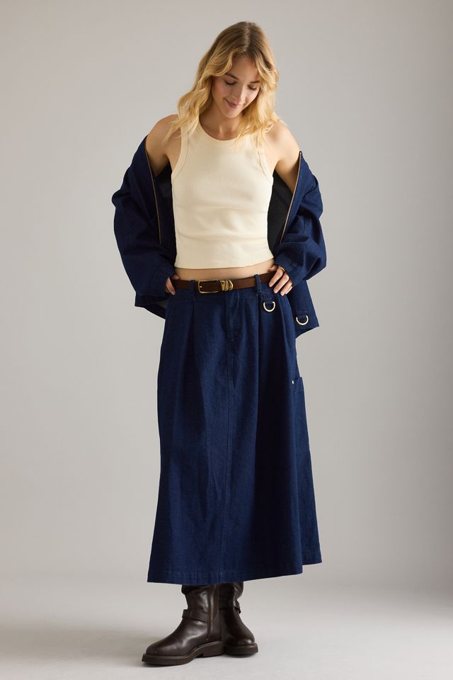 Falda Midi de Mezclilla Saima de Barbour #1