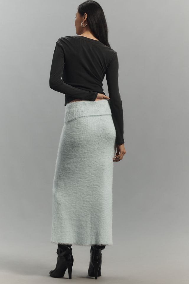 Jupe Midi en Maille à Taille Pliée Maeve #1