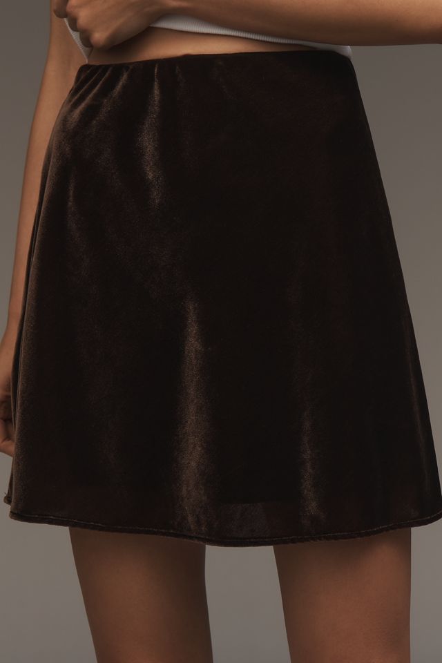 The Tilda Velvet Mini Slip Skirt #2