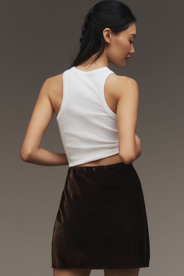 The Tilda Velvet Mini Slip Skirt #3