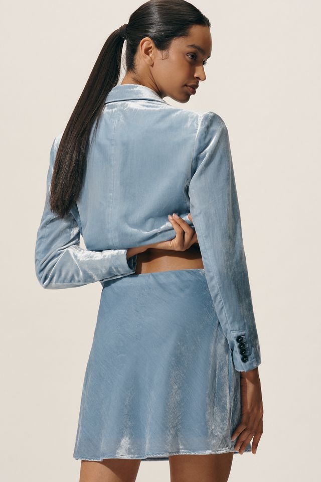 The Tilda Velvet Mini Slip Skirt #3