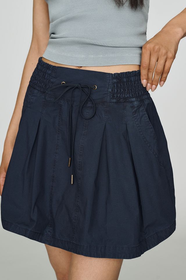 By Anthropologie Pleated Drawstring Mini Skirt | Anthropologie