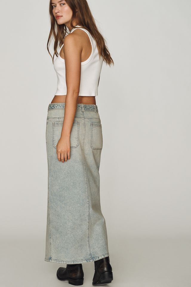 Jupe colonne en denim ample Pilcro #2