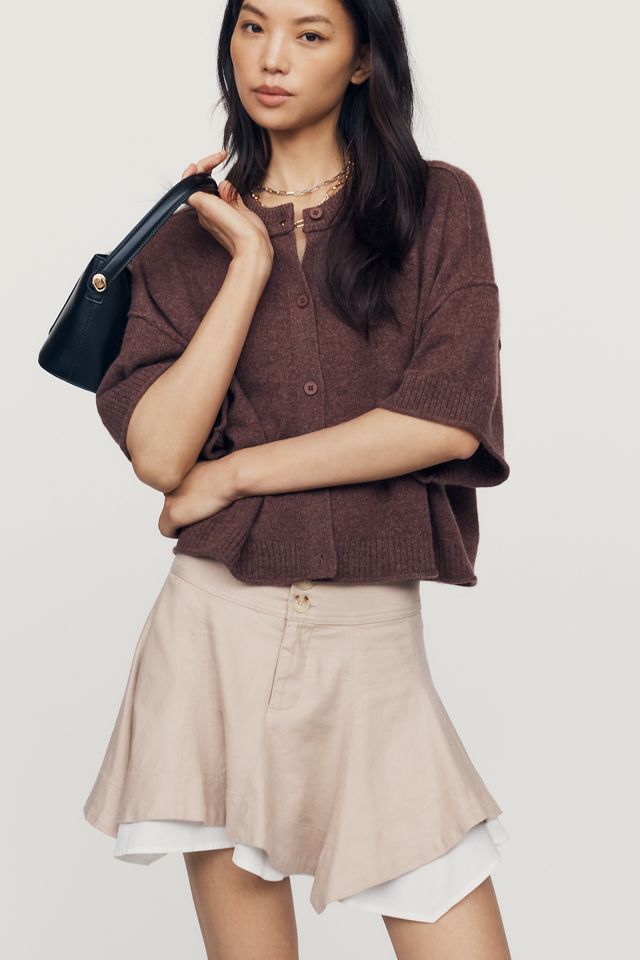 Maeve Double-Layer Godet Mini Skirt #2