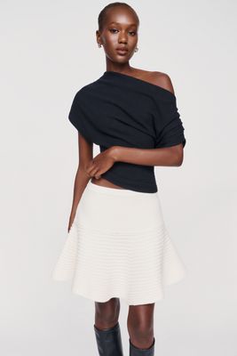 Maeve Raglan Ottoman Swing Mini Skirt