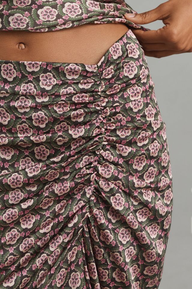 Bishop + Young Satin Ruched Maxi Skirt #3
