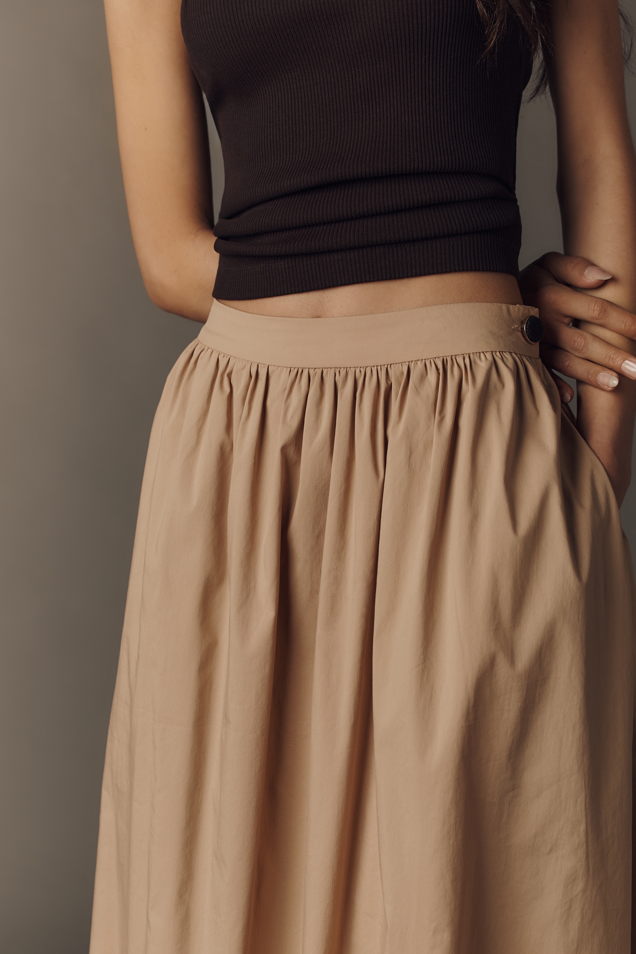Bishop + Young Cotton Midi Skirt