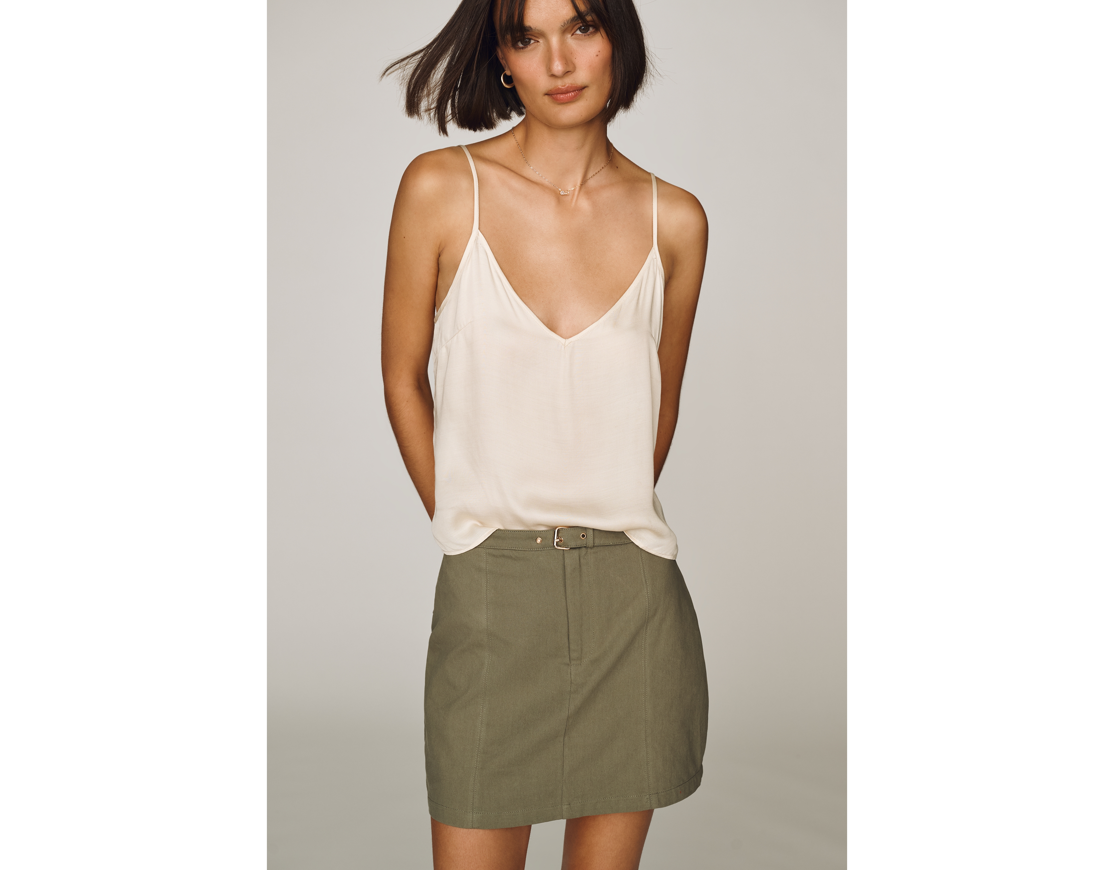 Bishop + Young Belted Mini Skirt