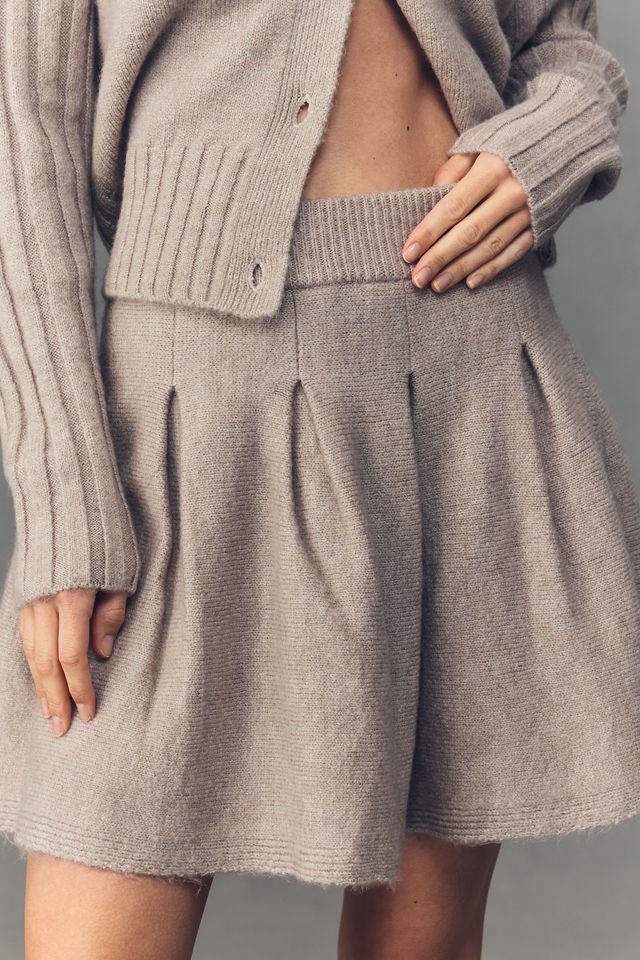 By Anthropologie Pleated Sweater Mini Skirt #1