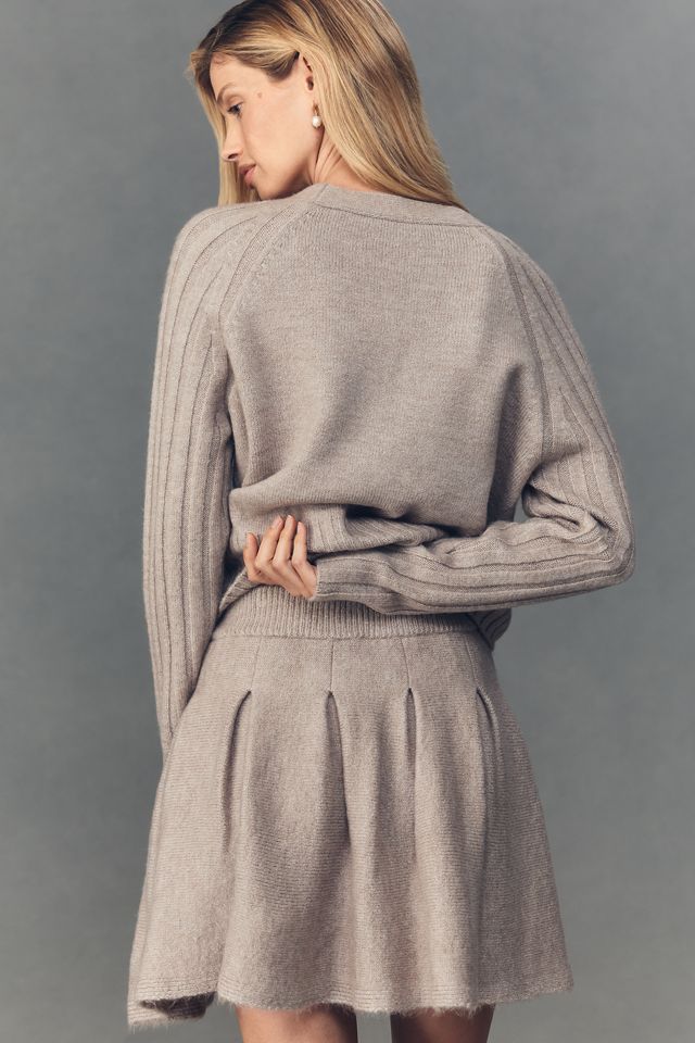 By Anthropologie Pleated Sweater Mini Skirt #2