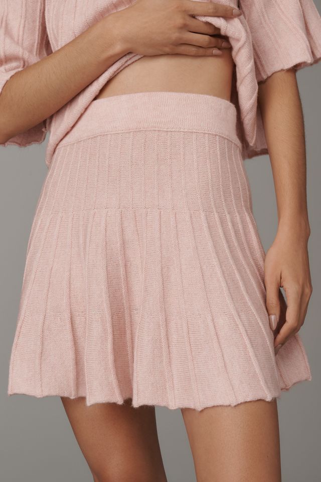 Maeve Ribbed Sweater Mini Skirt #1