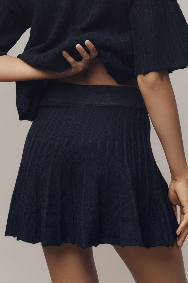 Maeve Ribbed Sweater Mini Skirt