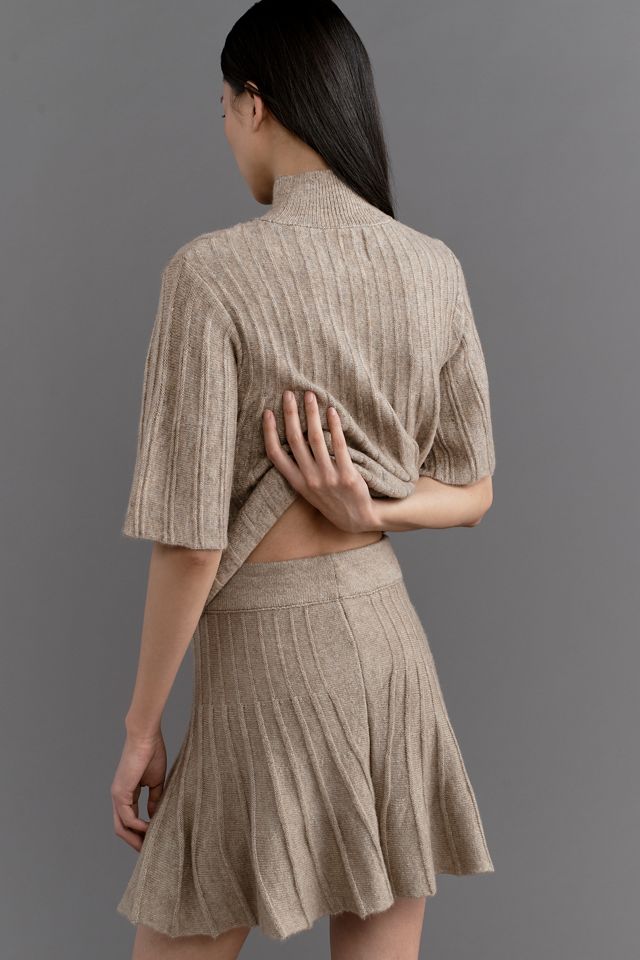 Maeve Ribbed Sweater Mini Skirt #2