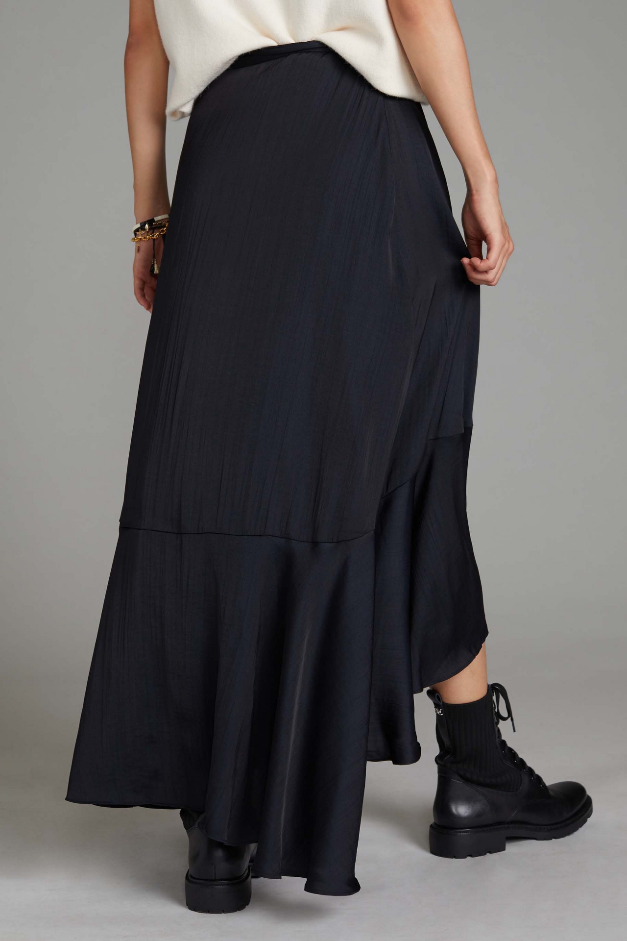 Maeve Ruffled Wrap Maxi Skirt